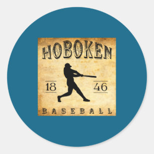 1846 Hoboken New Jersey Baseball  Classic Round Sticker
