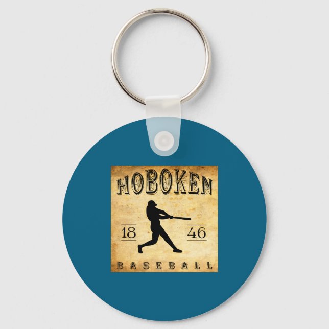 1846 Hoboken New Jersey Baseball  Key Ring (Front)