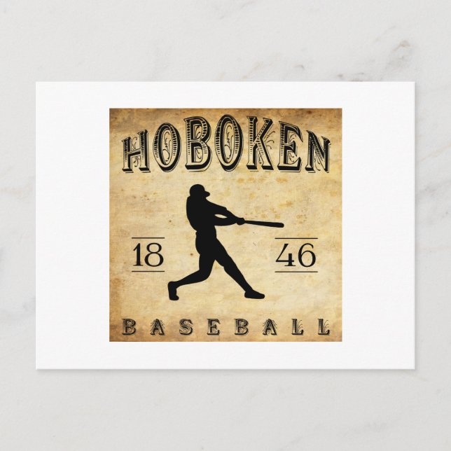 1846 Hoboken New Jersey Baseball Postcard (Front)