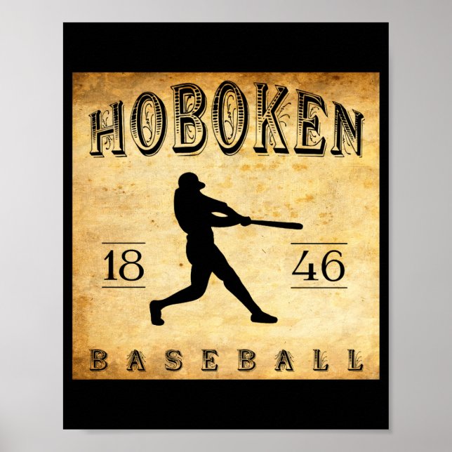 1846 Hoboken New Jersey Baseball  Poster (Front)
