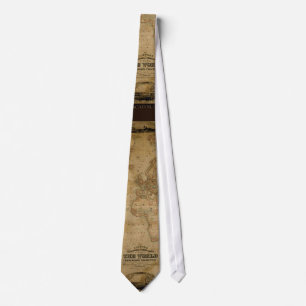 1847 Old World Map Tie