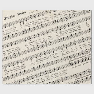1850 Edition Jingle Bells Holiday Wrapping Paper