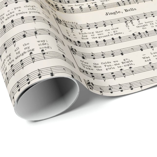 1850 Jingle, Bells! Christmas Wrapping Decoupage Wrapping Paper (Roll Corner)