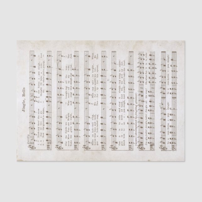 1850 Jingle, Bells! Tissue Paper and Decoupage (Front)