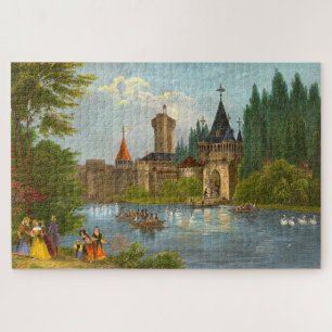 1850s print of Franzensburg Castle Jigsaw Puzzle