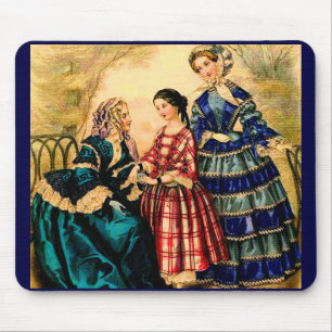 1852 French fashion plate Mouse Mat