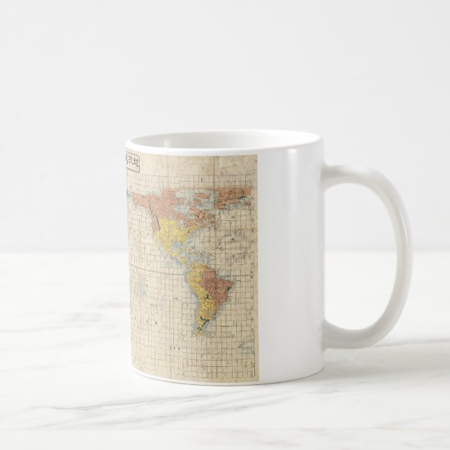 1853 Japanese world map by Suido Nakajima Coffee Mug (Right)