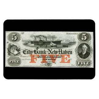 1855 New Haven Five Dollar Note Magnet