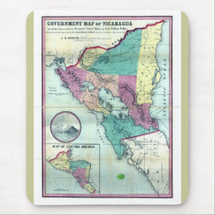 1856 Government Map of Nicaragua by A.H. Jocelyn Mouse Mat