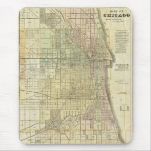 1857 Map of Chicago Illinois Mouse Mat