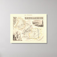 1858 Map of Loir et Cher Department, France Poster