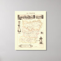 1858 Map of Mayenne Department, France Poster