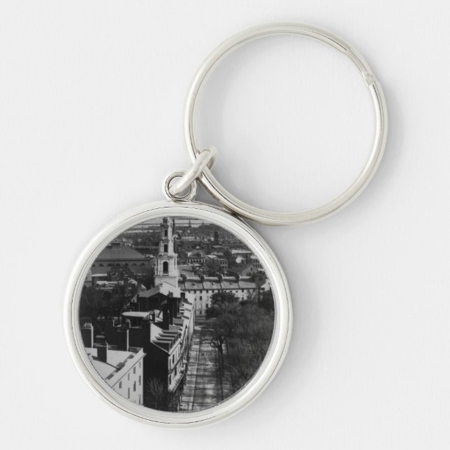 1859:  A view of Boston from the State House Key Ring (Front)