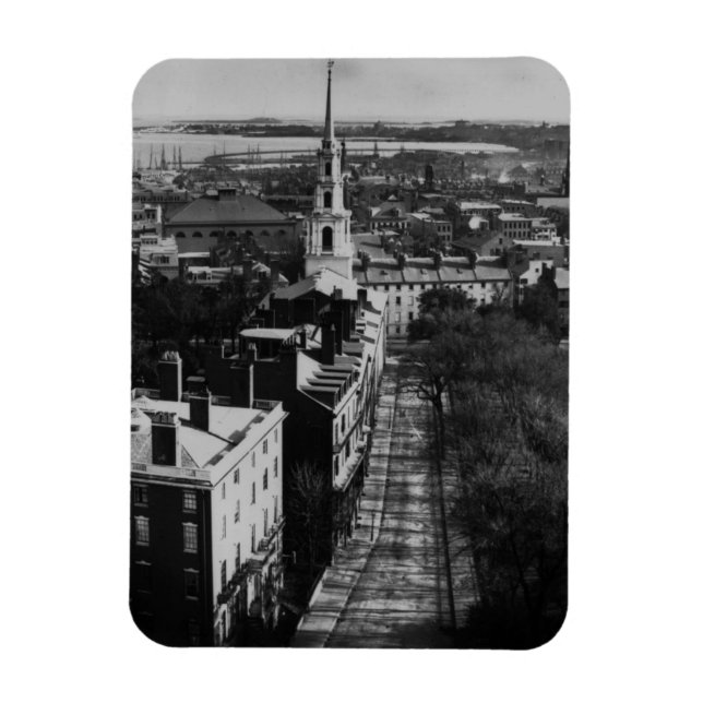 1859:  A view of Boston from the State House Magnet (Vertical)