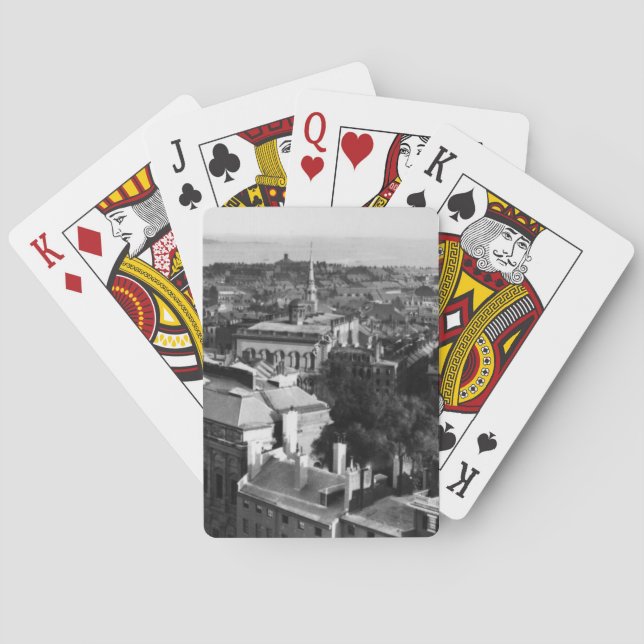 1859:  A view of Boston looking south Playing Cards (Back)