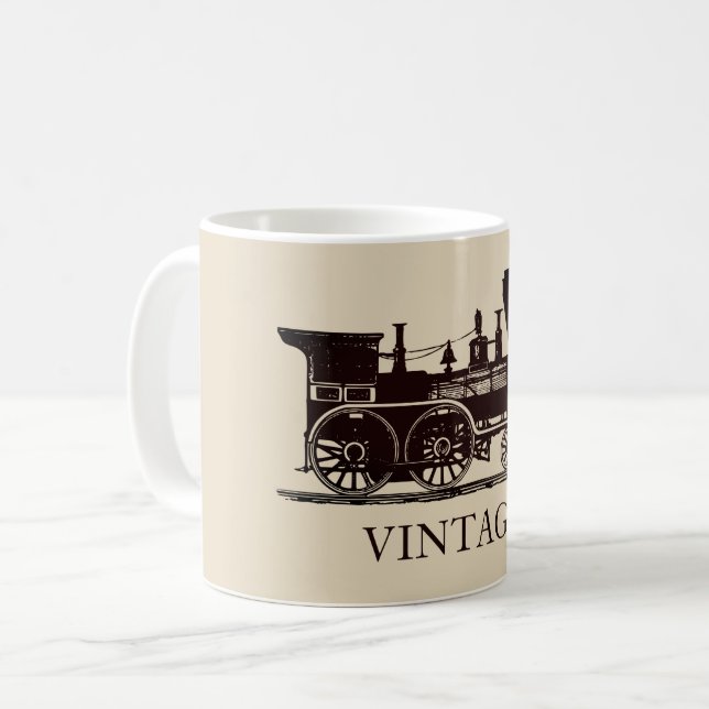 1859 Steam Train Coffee Mug (Front Left)