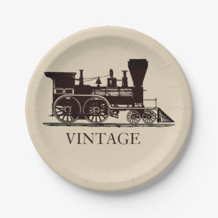 1859 Steam Train Paper Plate