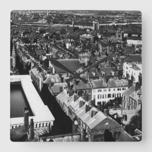 1859: The city of Boston, Massachusetts Square Wall Clock