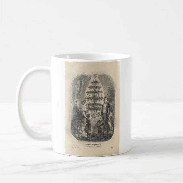 1860 Godey's Christmas Tree-Victoria & Albert Mugs (Left)
