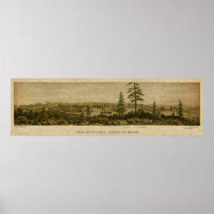 1860 View of Victoria, Vancouver Poster