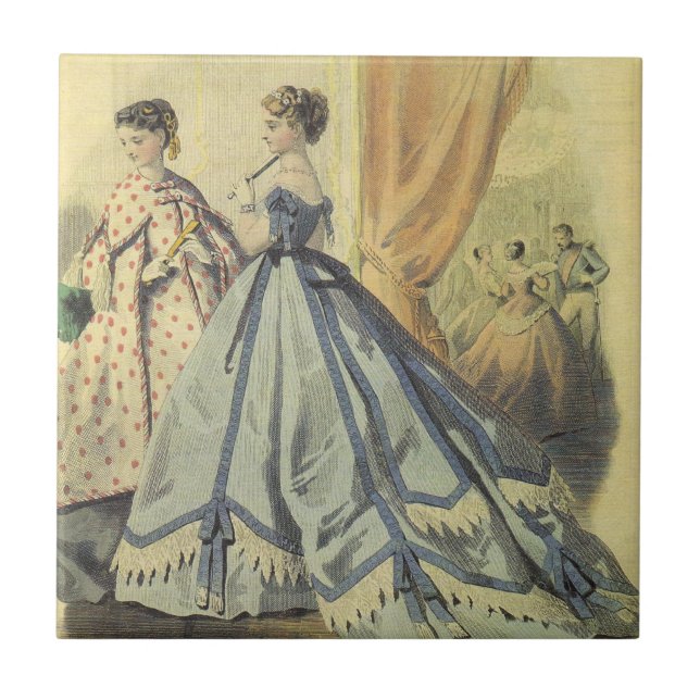 1860s Ladies Fashion Tile (Front)