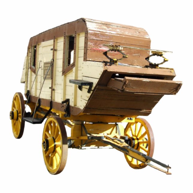 1860s Stagecoach - Denver Gold Rush Standing Photo Sculpture (Front)