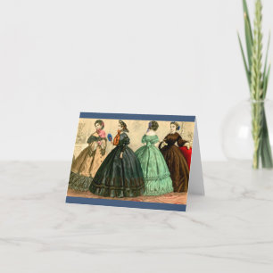 1861 German fashion plate Note Card
