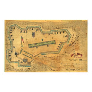 1862 Civil War Map Fort Lyon Alexandria Virginia Photo Print