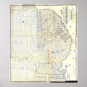 1862 Map of San Francisco Poster
