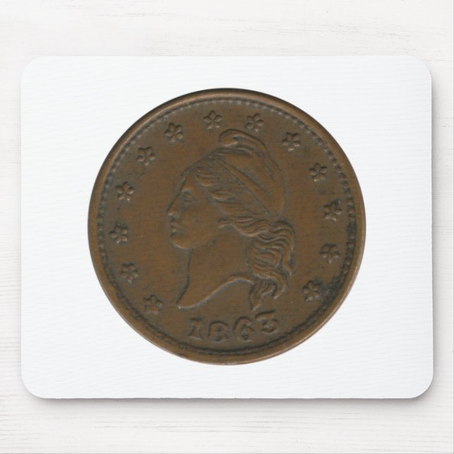 1863 Civil War Token Mouse Mat (Front)