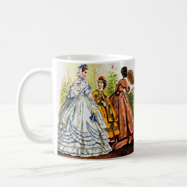 1863 Journal Des Jeunes Personnes fashion plate Coffee Mug (Left)