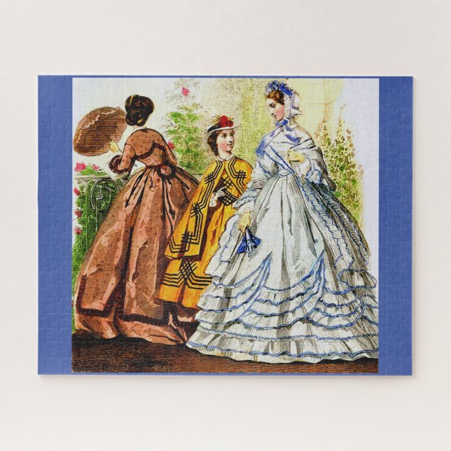 1863 Journal Des Jeunes Personnes fashion plate Jigsaw Puzzle (Horizontal)