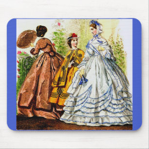 1863 Journal Des Jeunes Personnes fashion plate Mouse Mat