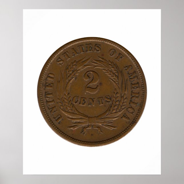 1864 2-Cent Piece Poster (Front)