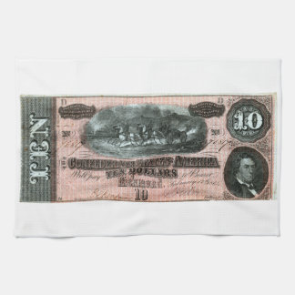 1864 Confederate Virginia Banknote Tea Towel