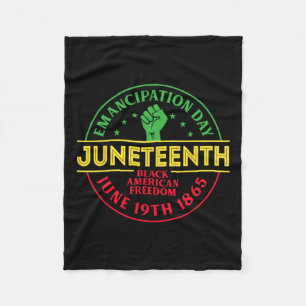 1865 Independence Day Black American Freedom  Fleece Blanket
