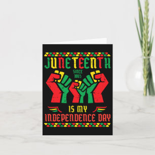 1865 Independence Day Black Fists Men Women Kids Card