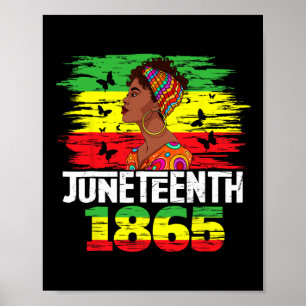 1865 Independence Day Black Pride Black Women Poster