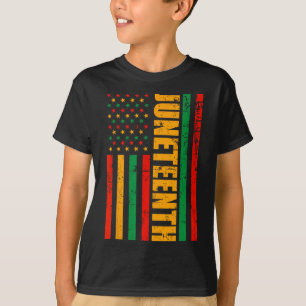 1865 Juneteenth American Flag African Black Histor T-Shirt