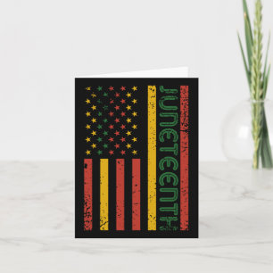 1865 Juneteenth Black History American Flag Africa Card