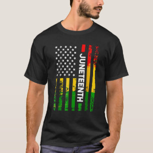 1865 Juneteenth Black History American Flag Africa T-Shirt