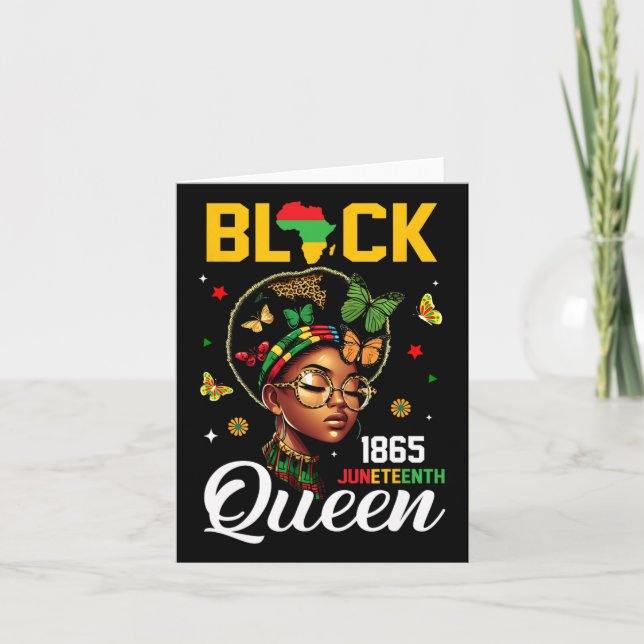 1865 Juneteenth Black Queen June 19th  Card (Front)