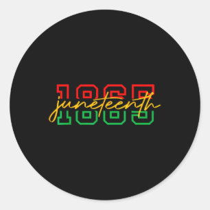 1865 Juneteenth Celebrate African American Freedom Classic Round Sticker