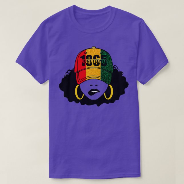 1865 Juneteenth Celebrate Black Girl Magic Melanin T-Shirt (Design Front)