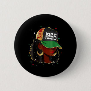 1865 Juneteenth Celebrate Freedom Day Womens Girls 6 Cm Round Badge