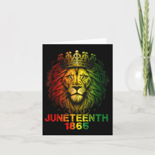 1865 Juneteenth Celebrate Lion African American Fr Card