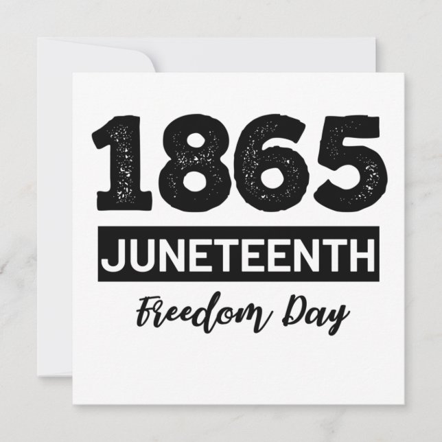 1865 Juneteenth Freedom Day of African American Invitation (Front)