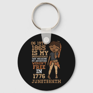 1865 My Independence Day Juneteenth Black Girl Wom Key Ring