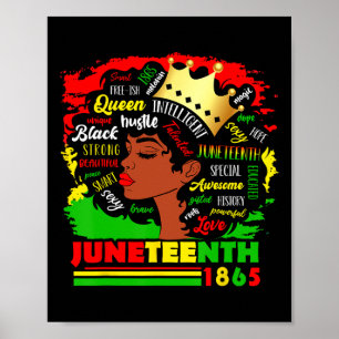 1865 Pride Celebrate Black Women African American Poster