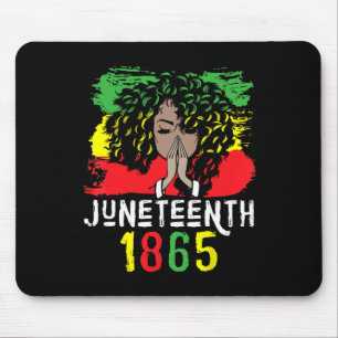 1865 Shirt Freedom Day Black Women Black Pride Mouse Mat